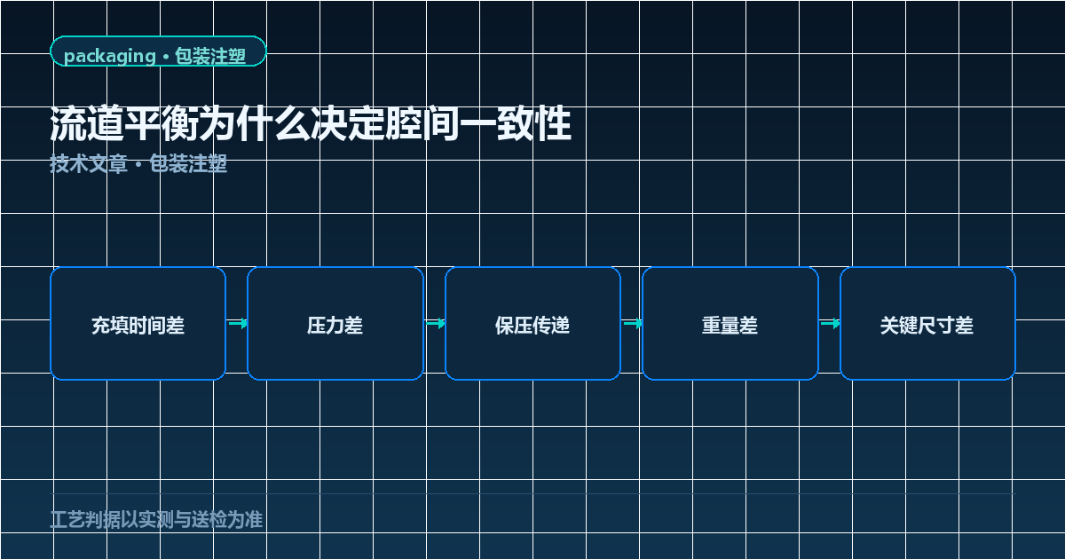 多腔热流道流道平衡机理图：充填时间差转为压力差再到重量差